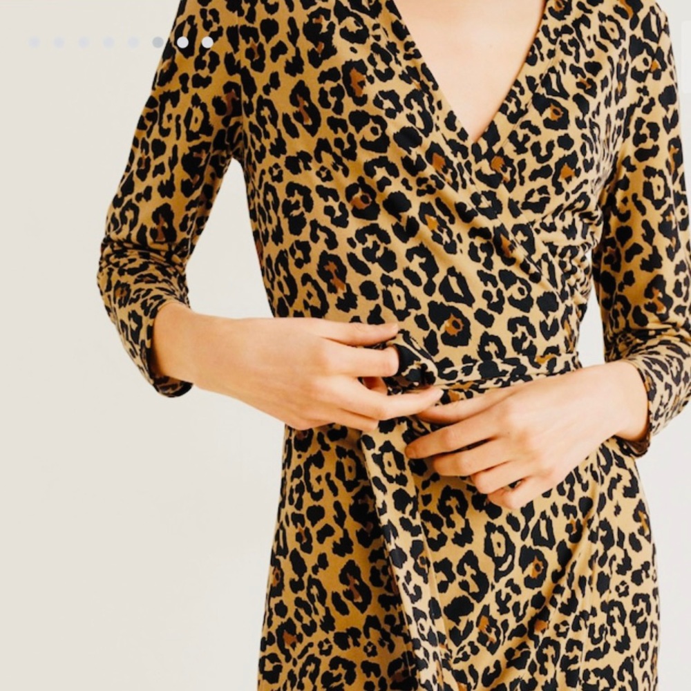 New MNG leopard wrap dress